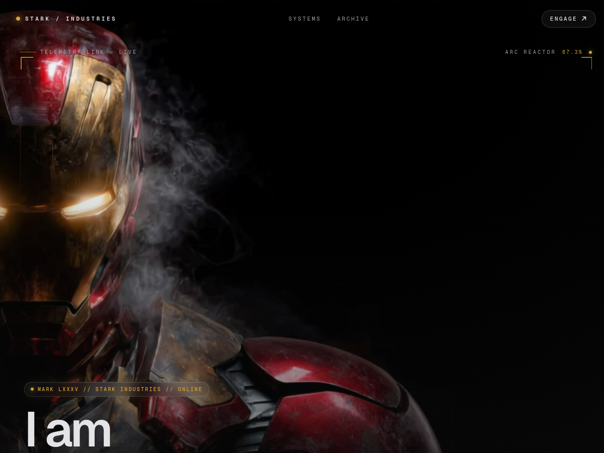 Captura do projeto Stark Industries