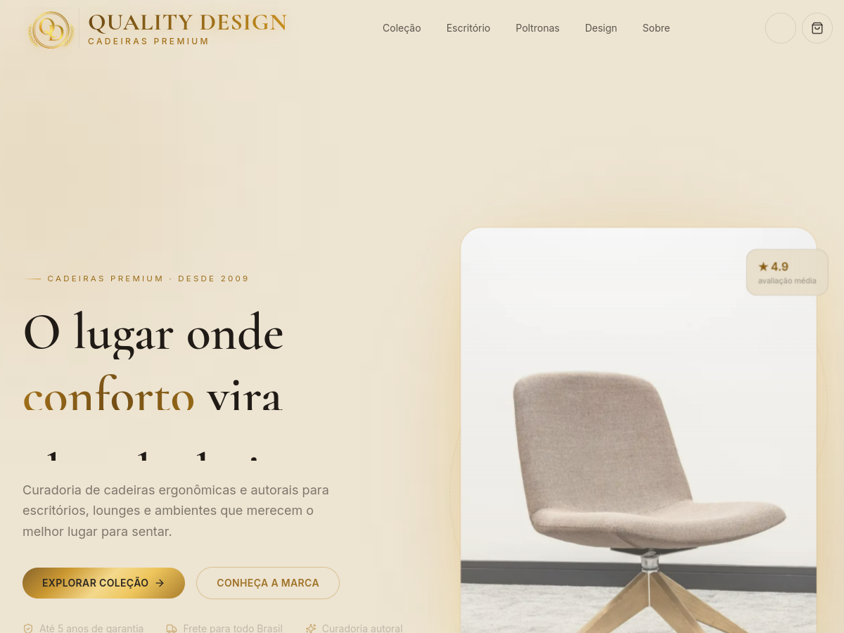 Captura do projeto Quality Design